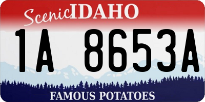 ID license plate 1A8653A