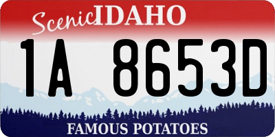 ID license plate 1A8653D