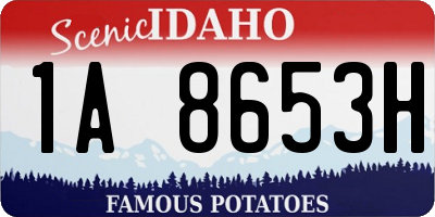 ID license plate 1A8653H