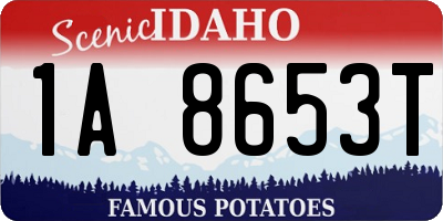 ID license plate 1A8653T