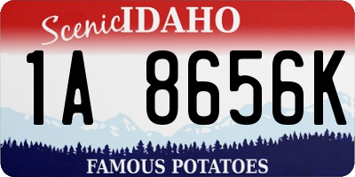 ID license plate 1A8656K