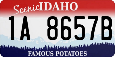 ID license plate 1A8657B