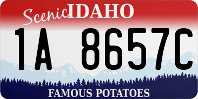 ID license plate 1A8657C