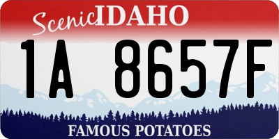 ID license plate 1A8657F