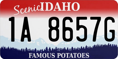 ID license plate 1A8657G