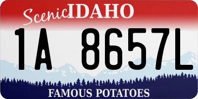 ID license plate 1A8657L