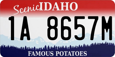 ID license plate 1A8657M