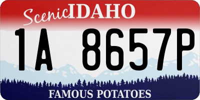 ID license plate 1A8657P