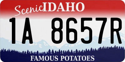 ID license plate 1A8657R