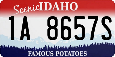 ID license plate 1A8657S