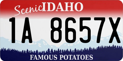 ID license plate 1A8657X