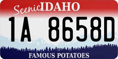 ID license plate 1A8658D
