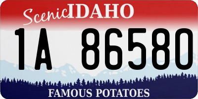 ID license plate 1A8658O