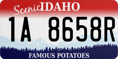 ID license plate 1A8658R