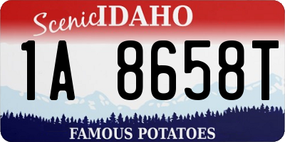 ID license plate 1A8658T