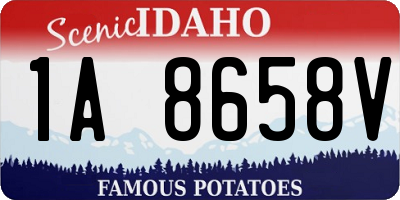 ID license plate 1A8658V