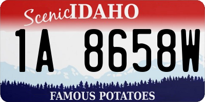 ID license plate 1A8658W