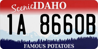 ID license plate 1A8660B