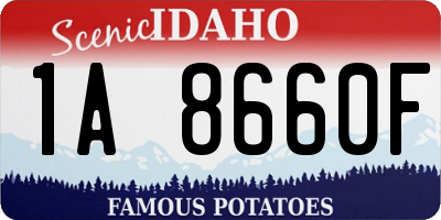 ID license plate 1A8660F