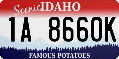 ID license plate 1A8660K