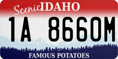 ID license plate 1A8660M