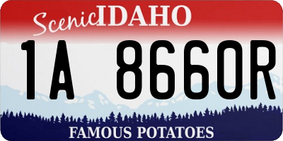 ID license plate 1A8660R