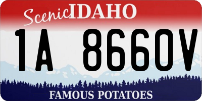 ID license plate 1A8660V