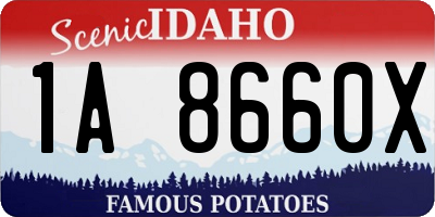 ID license plate 1A8660X