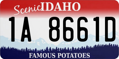 ID license plate 1A8661D