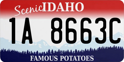 ID license plate 1A8663C