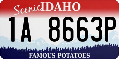 ID license plate 1A8663P