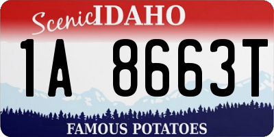 ID license plate 1A8663T