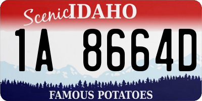 ID license plate 1A8664D
