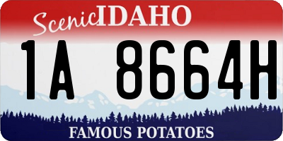 ID license plate 1A8664H
