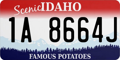 ID license plate 1A8664J