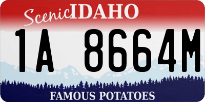 ID license plate 1A8664M