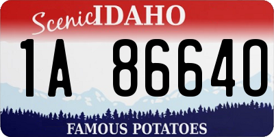 ID license plate 1A8664O