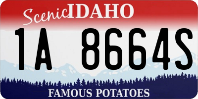 ID license plate 1A8664S