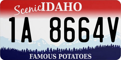 ID license plate 1A8664V