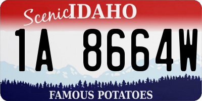 ID license plate 1A8664W