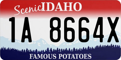 ID license plate 1A8664X