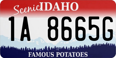ID license plate 1A8665G