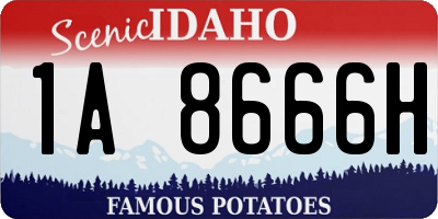 ID license plate 1A8666H