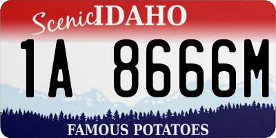 ID license plate 1A8666M
