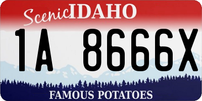 ID license plate 1A8666X