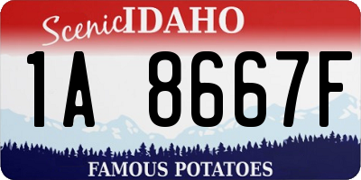 ID license plate 1A8667F