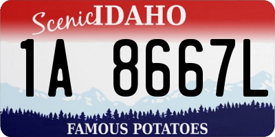 ID license plate 1A8667L
