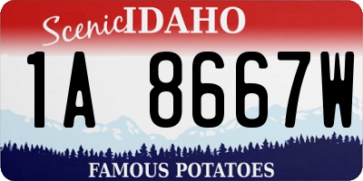 ID license plate 1A8667W