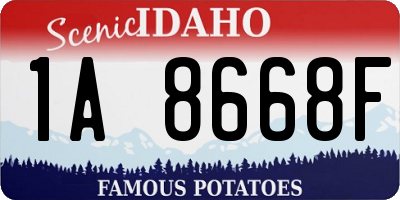 ID license plate 1A8668F