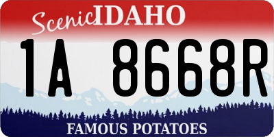 ID license plate 1A8668R